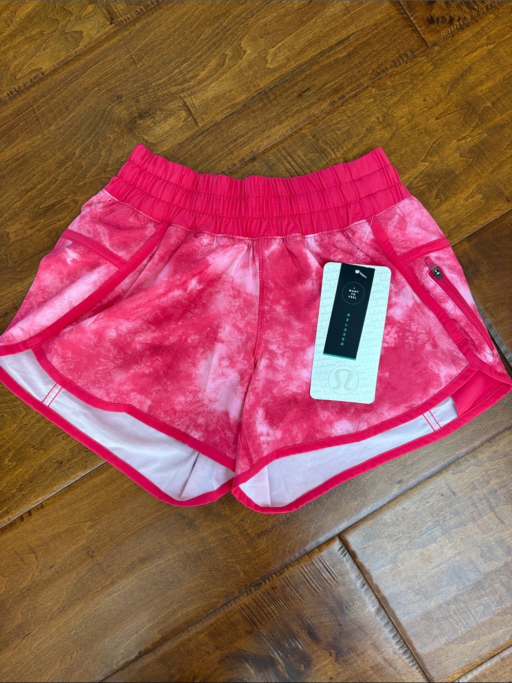 lululemon athletica Hot Pink Tie-Dye Athletic Shorts